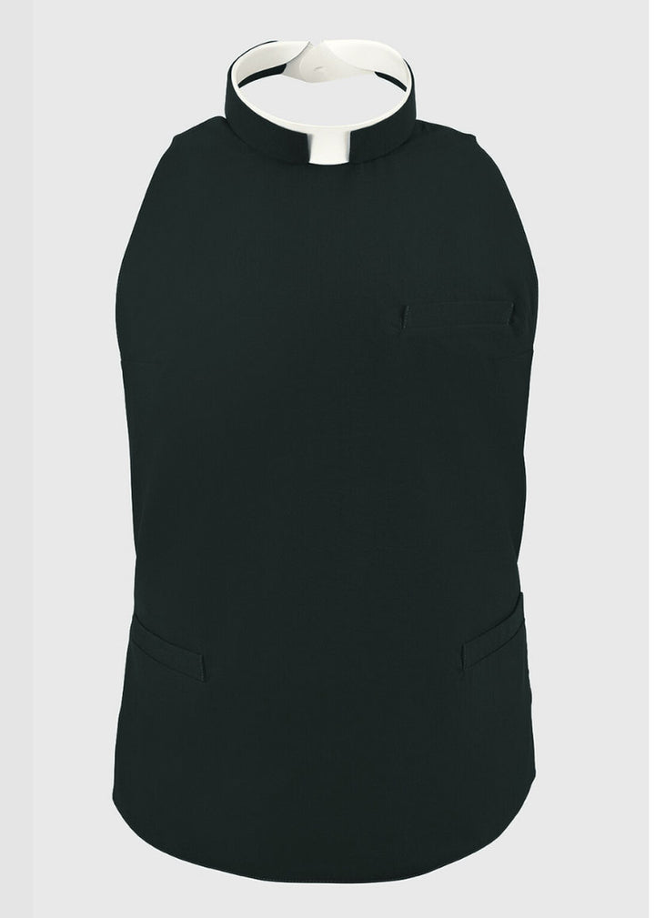 Plain Front Double Band Rabat - Black