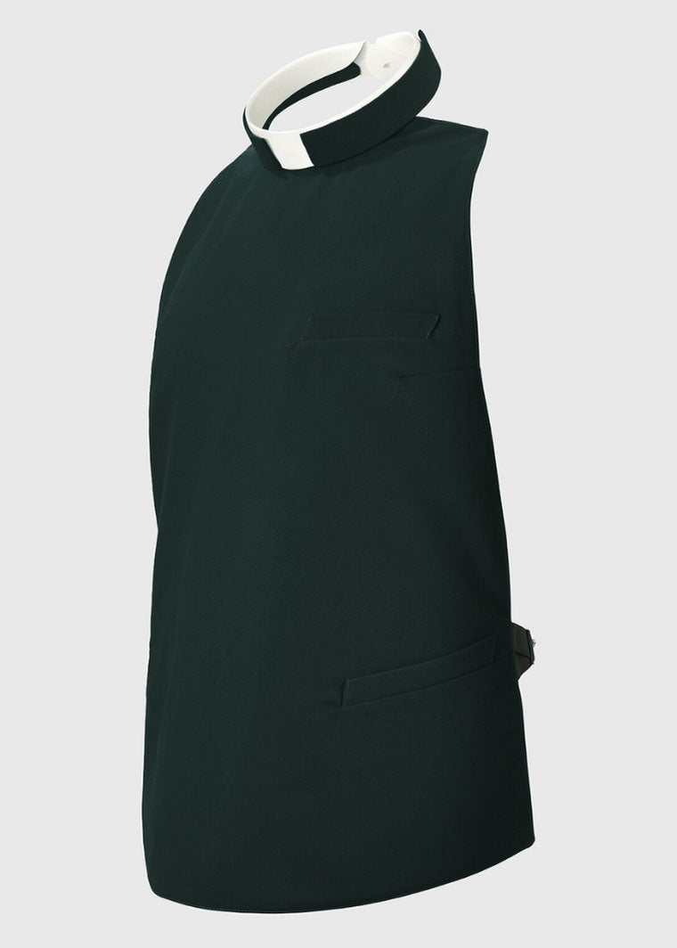 Plain Front Double Band Rabat - Black