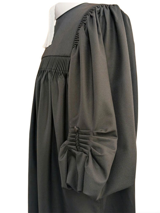 Customer Geneva Stye preaching gown with bell sleeves