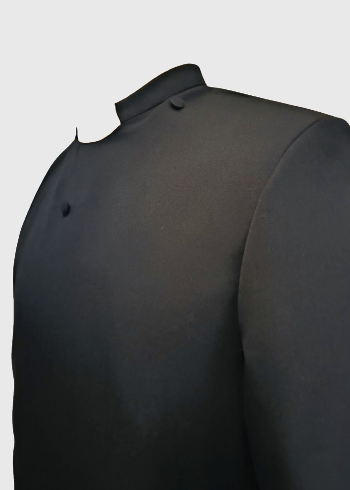 Tailored Double Breasted Clergy Cassock | Black | Men's