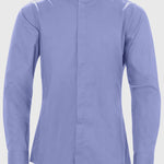 blue slim fit clergy shirt