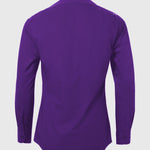 Blue purple slim fit tunnel neck clergy shirt mens