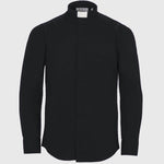 Classic fit tunnel neck black clergy shirt