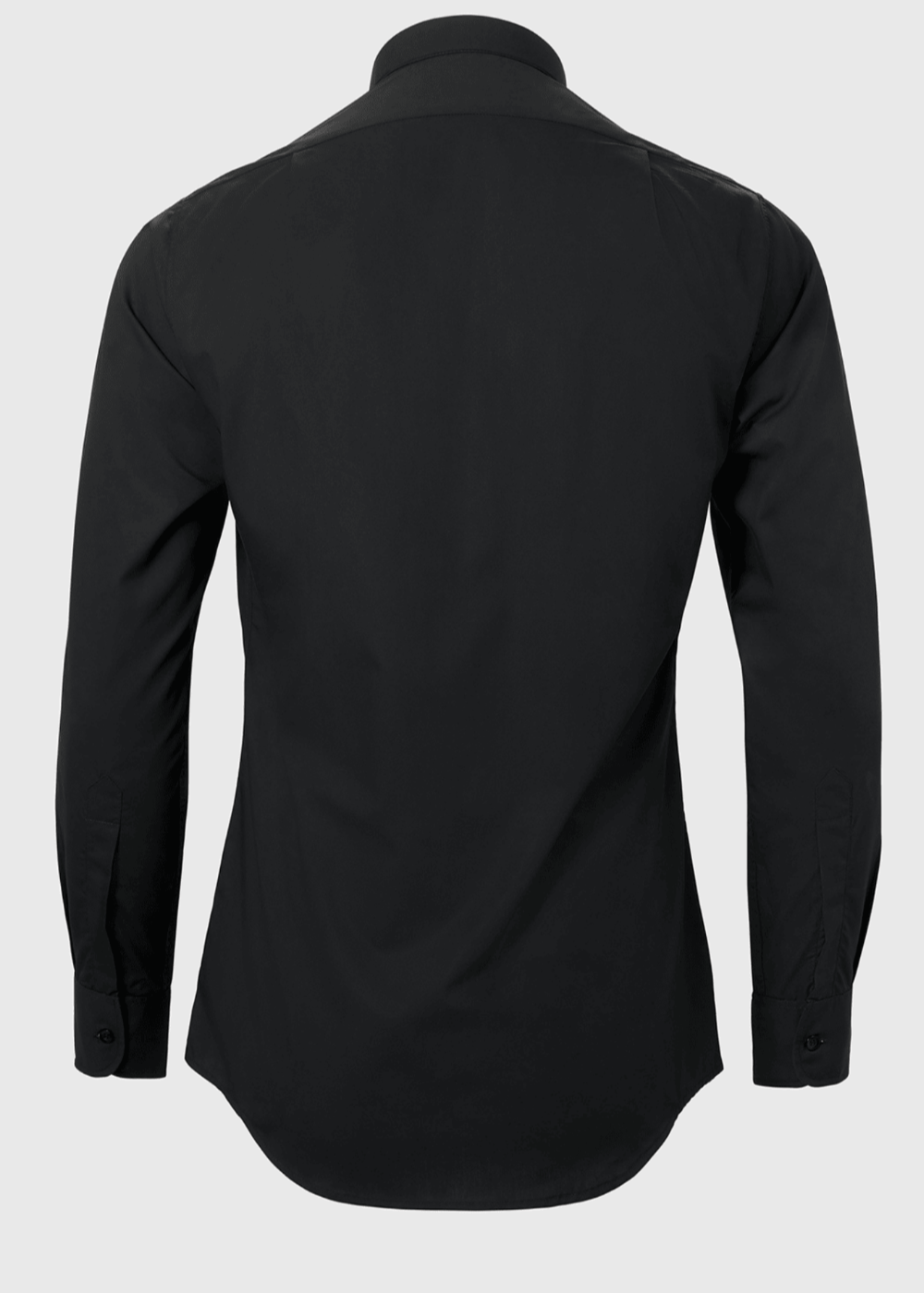 Mens clergy tunnel neck shirt back