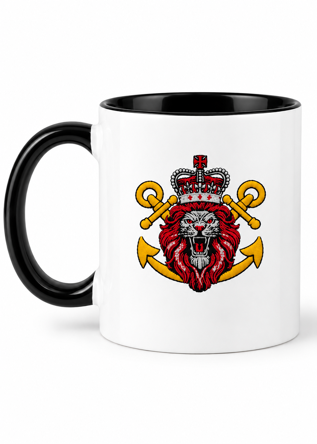 HMS Sutherland Mess Crest Black Mug