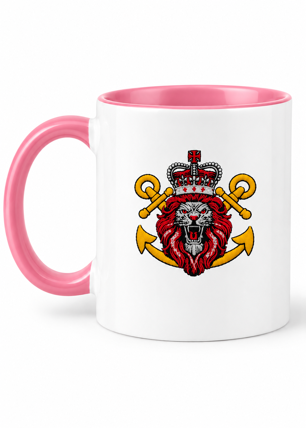 HMS Sutherland Mess Crest Pink Mug