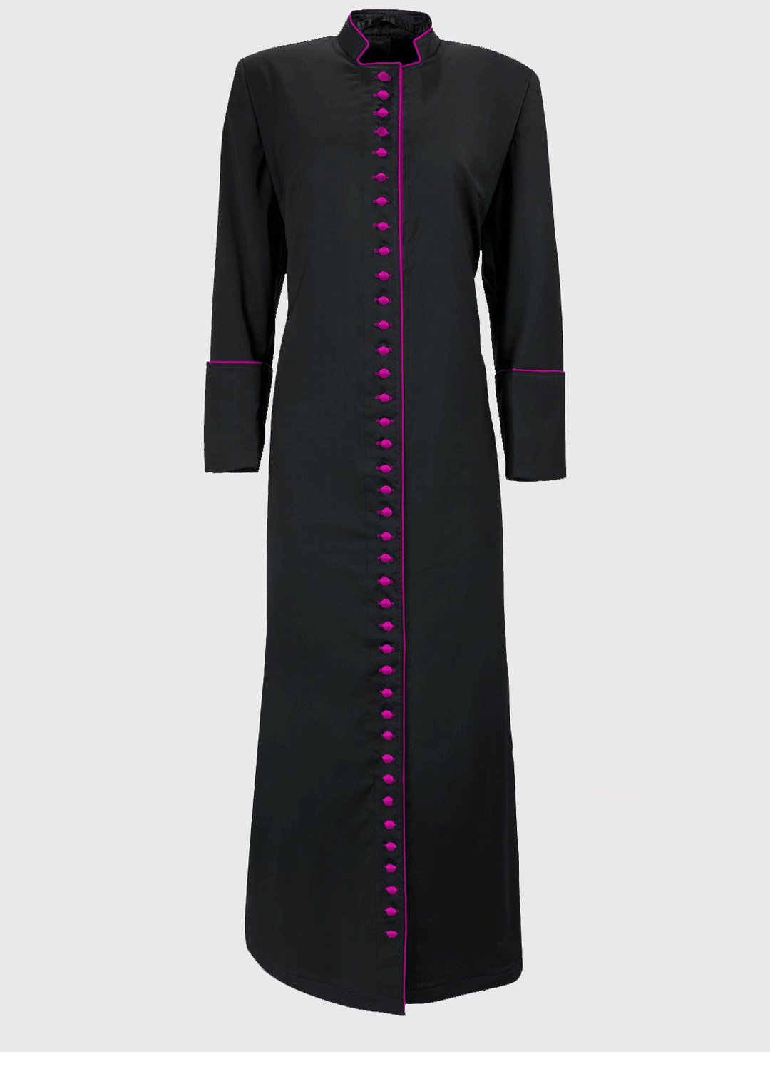 Womens Fully Trimmed Roman Purple Clergy Cassock