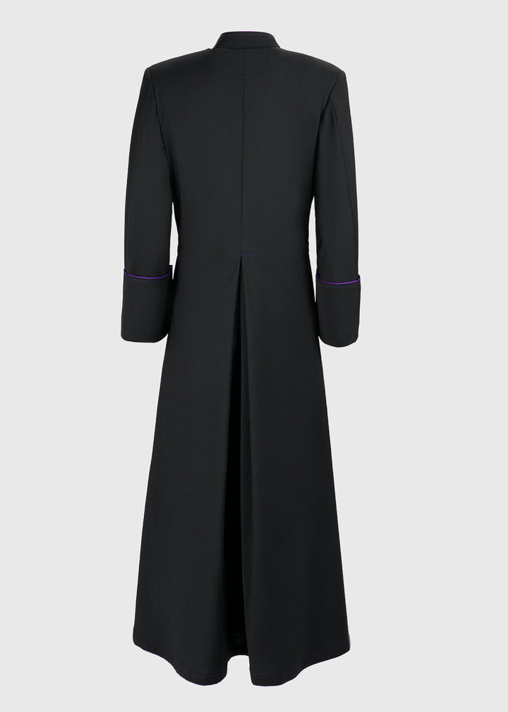 Fully Trimmed Clergy Cassock | Single Breasted | Black | Mens