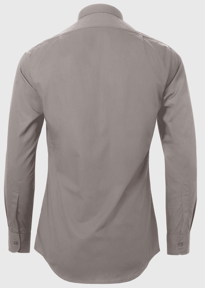 mens grey tunnel neck clergy shirt