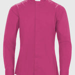 Red purple slim fit clergy shirt tunnel neck