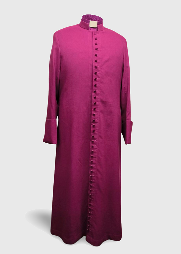 Single Breasted Clergy Cassock | Roman Purple | Men's