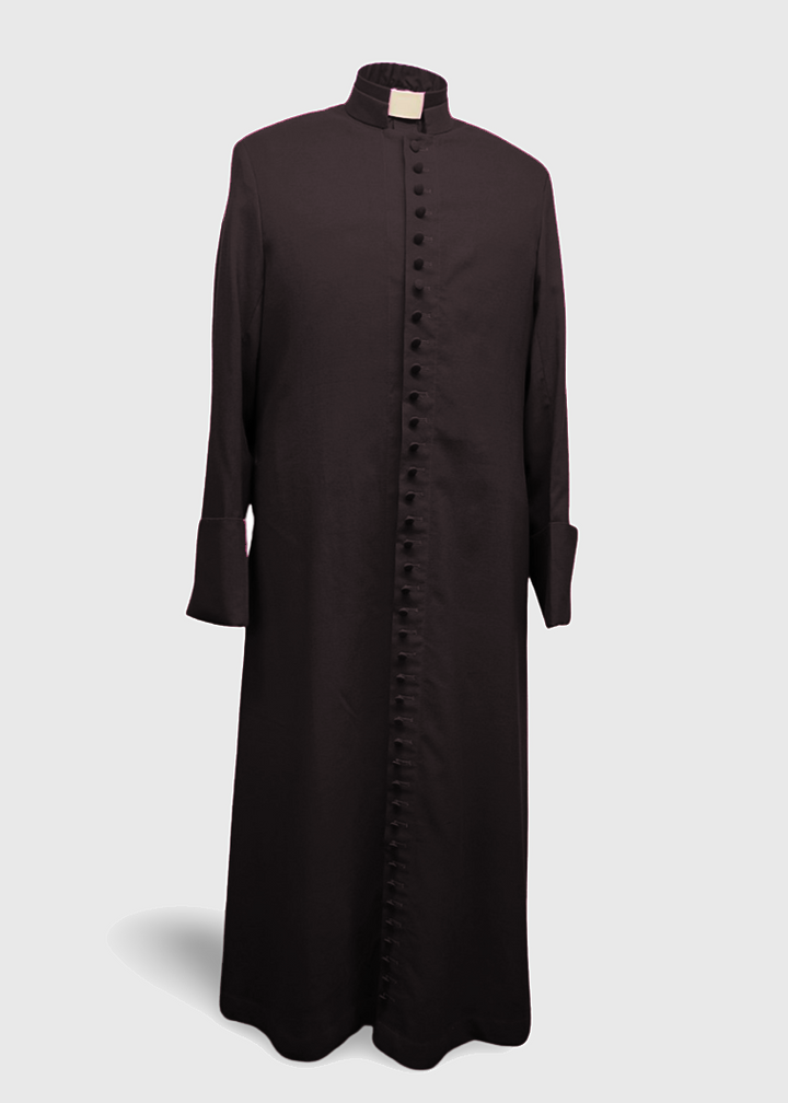 Single Breasted Clergy Cassock | Black | Men's